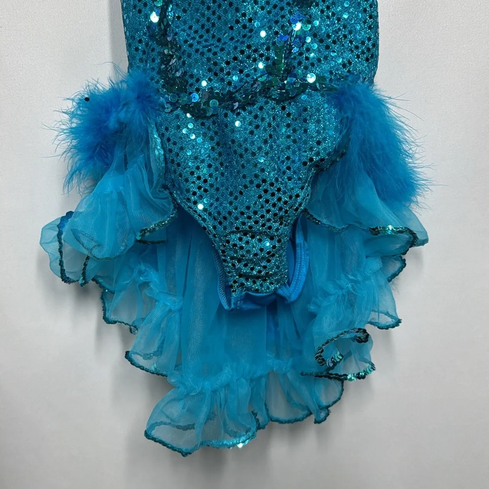 Art Stone Sparkling Blue Leotard Kids Costume